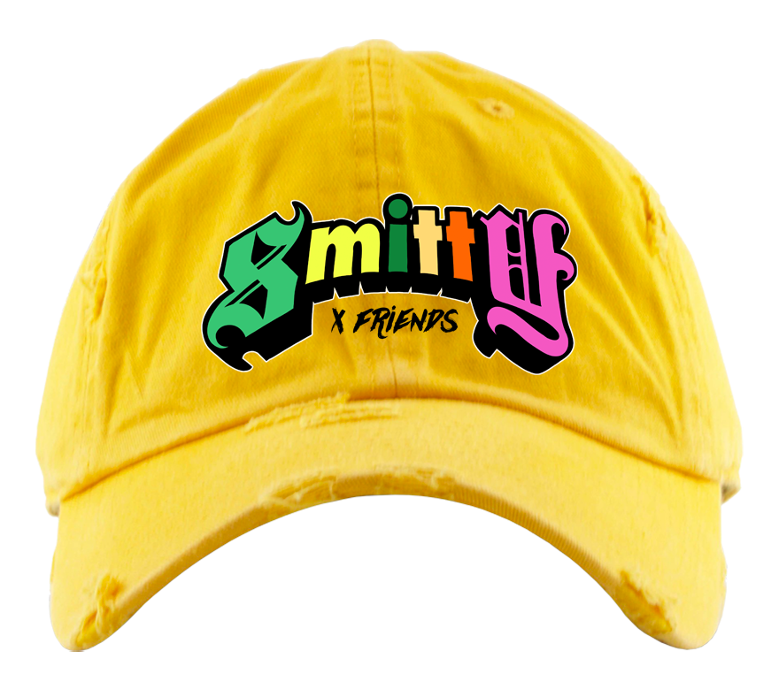 Smitty x Friends v3 Mustard Distressed Dad Hat
